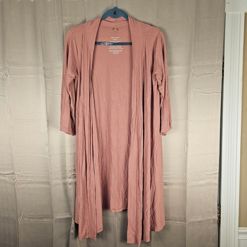 Posh Peanut Womens Coral Bamboo Robe Medium - NO BELT
